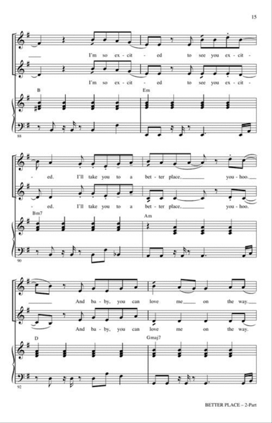 Better Place (from Trolls Band Together) 2-Part scores gallery preview page 7
