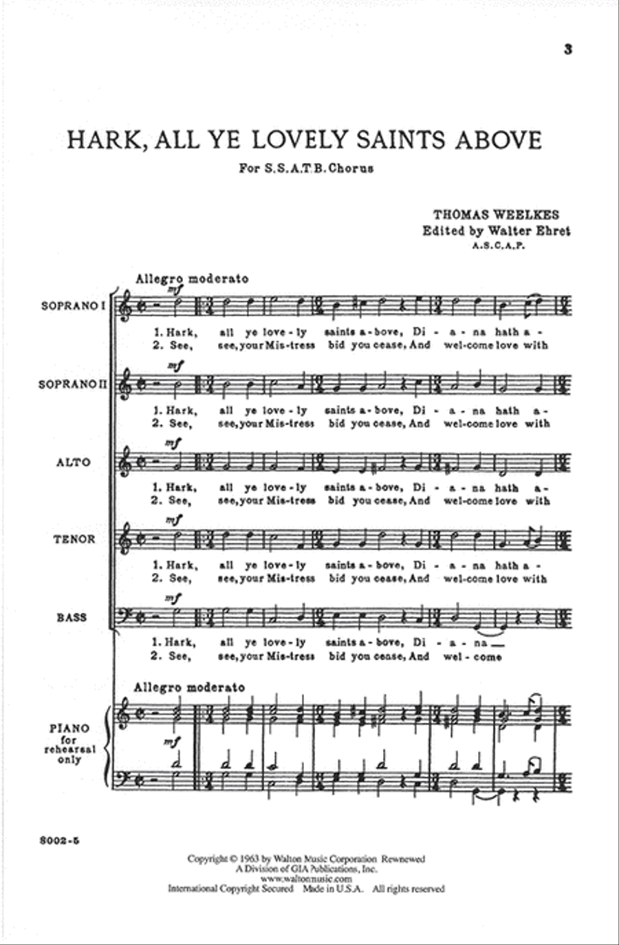 Hark, All Ye Lovely Saints Above Hark, All Ye Lovely Saints Above SSATB scores gallery preview page 2