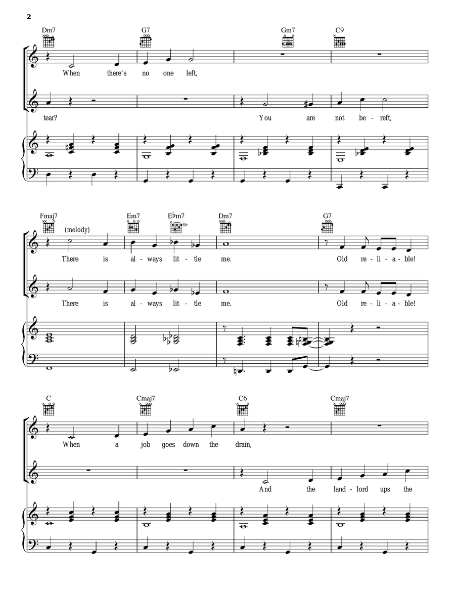 Little Me Little Me Piano, Vocal, Guitar scores gallery preview page 2