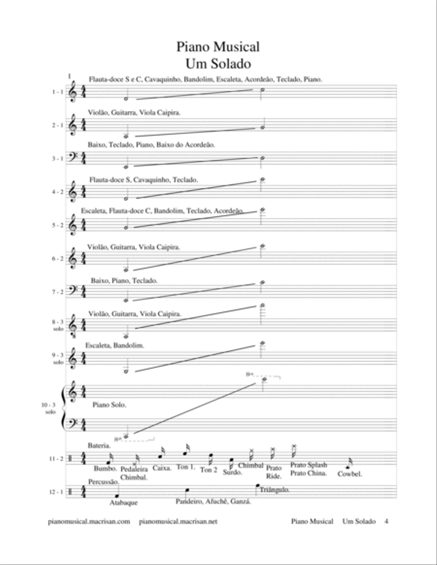 Piano Musical: Um Solado Piano Musical: Um Solado Jazz Ensemble scores gallery preview page 4