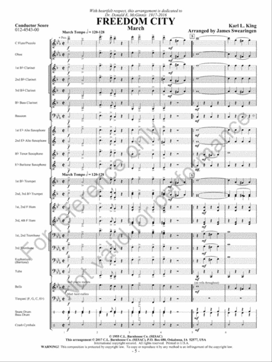 Freedom City Concert Band scores gallery preview page 6