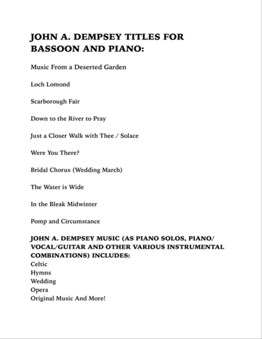 In the Bleak Midwinter (Bassoon and Piano) Bassoon Solo scores gallery preview page 2