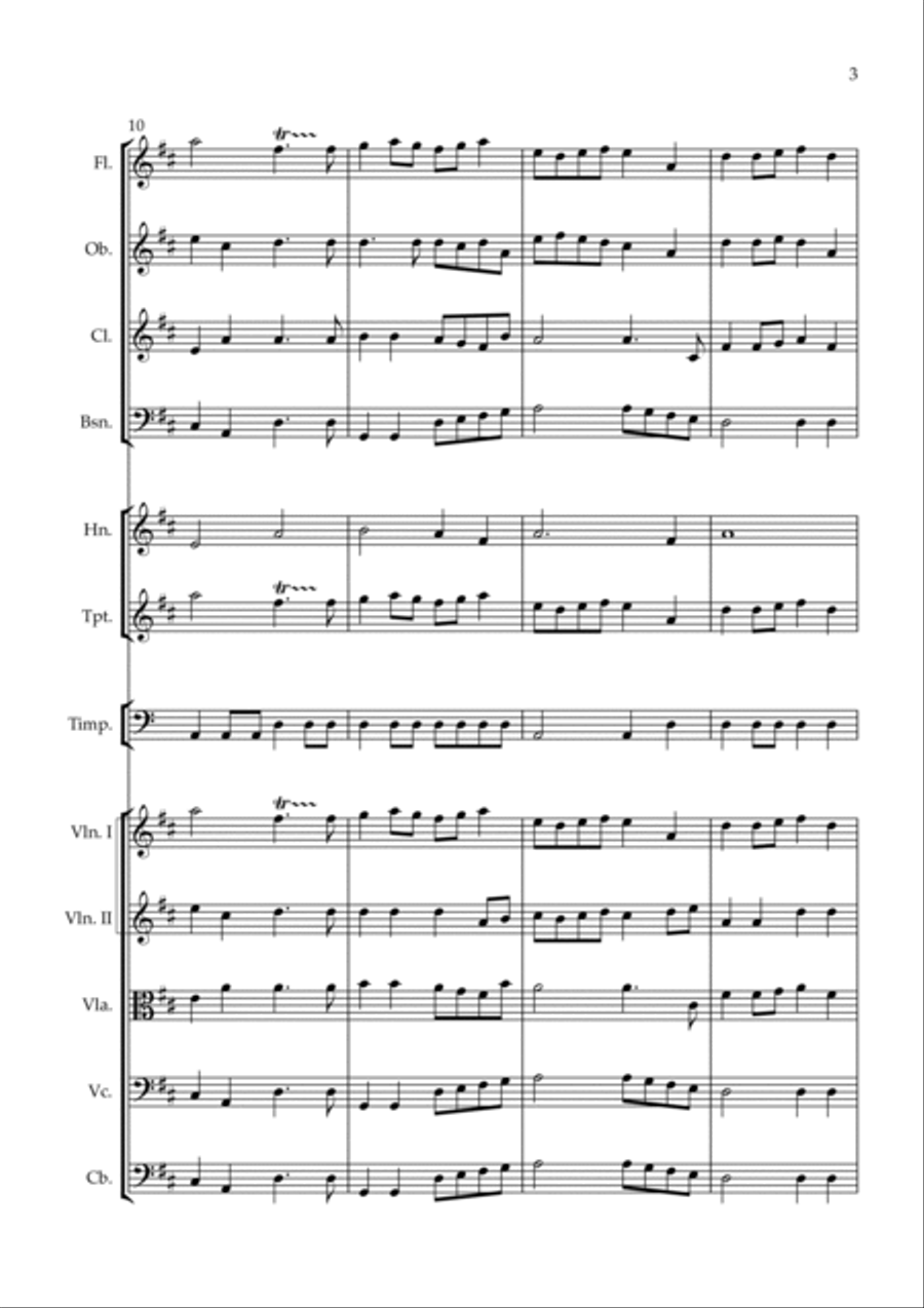 Eurovisionshymne - Eurovisionsfanfare Full Orchestra scores gallery preview page 3