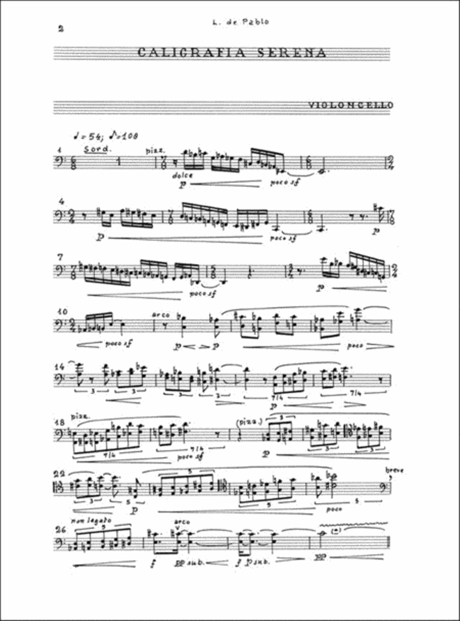 Caligrafia Serena String Quartet scores gallery preview page 5
