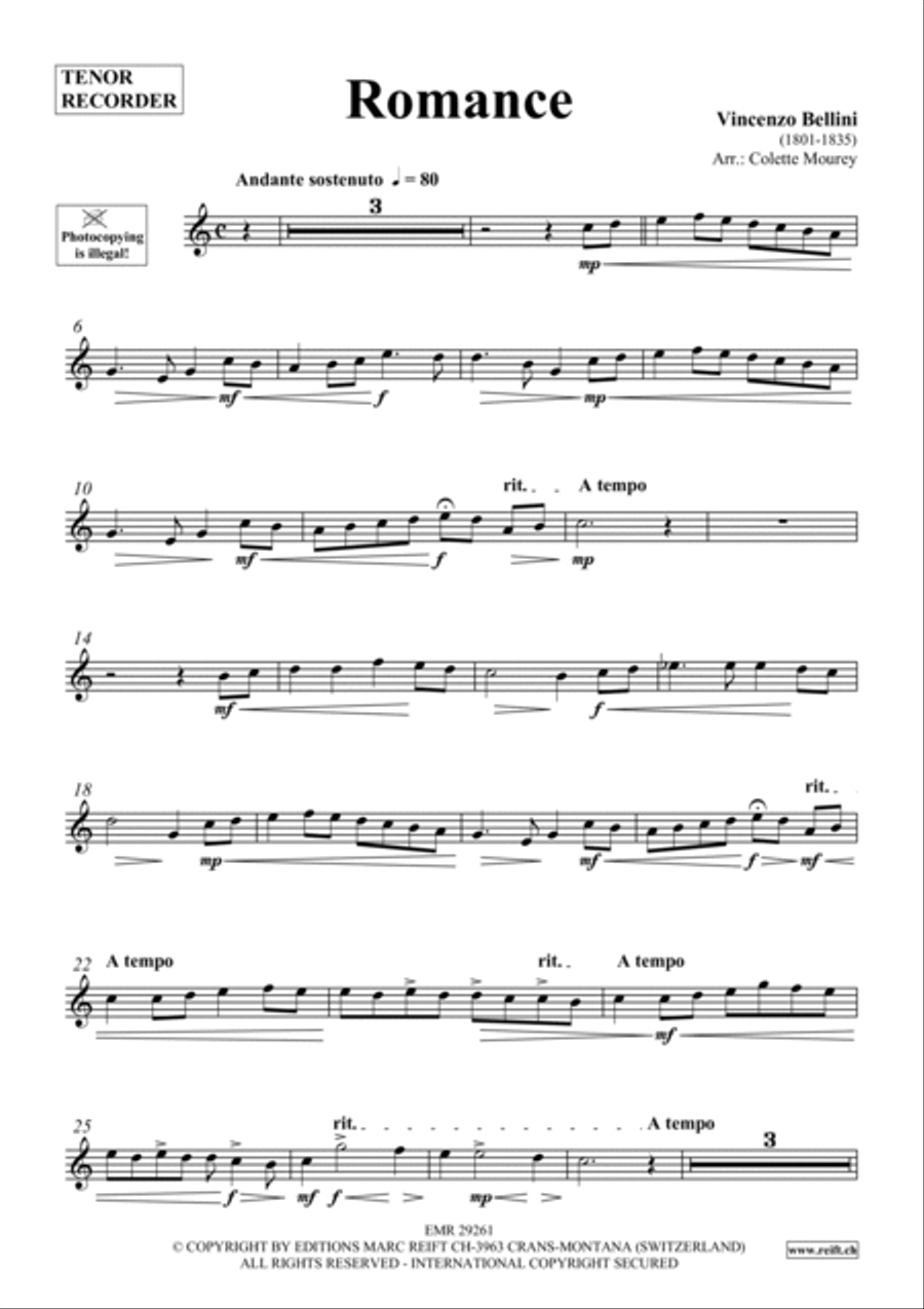 Romance Tenor Recorder scores gallery preview page 2