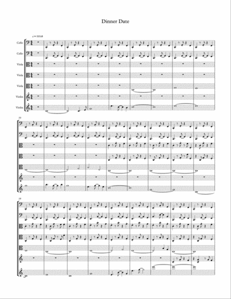 Dinner Date String Trio scores gallery preview page 1