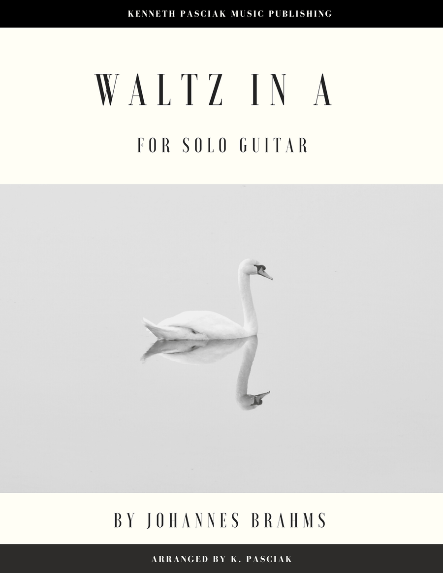 Waltz in A Major by Brahms (for Solo Guitar) Acoustic Guitar scores gallery preview page 1