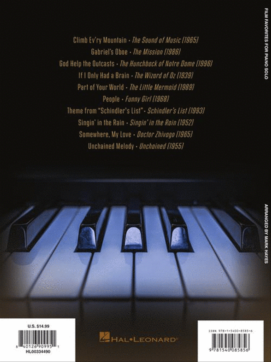 Film Favorites for Piano Solo Piano Solo scores gallery preview page 7