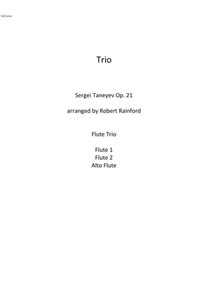 Book cover for Trio Op. 21