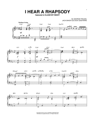 Book cover for I Hear A Rhapsody [Jazz version] (arr. Brent Edstrom)