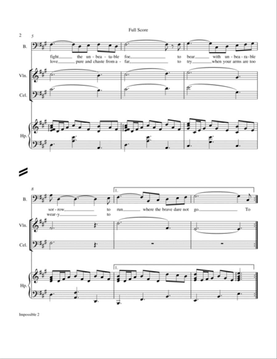 The Impossible Dream Large Ensemble scores gallery preview page 2