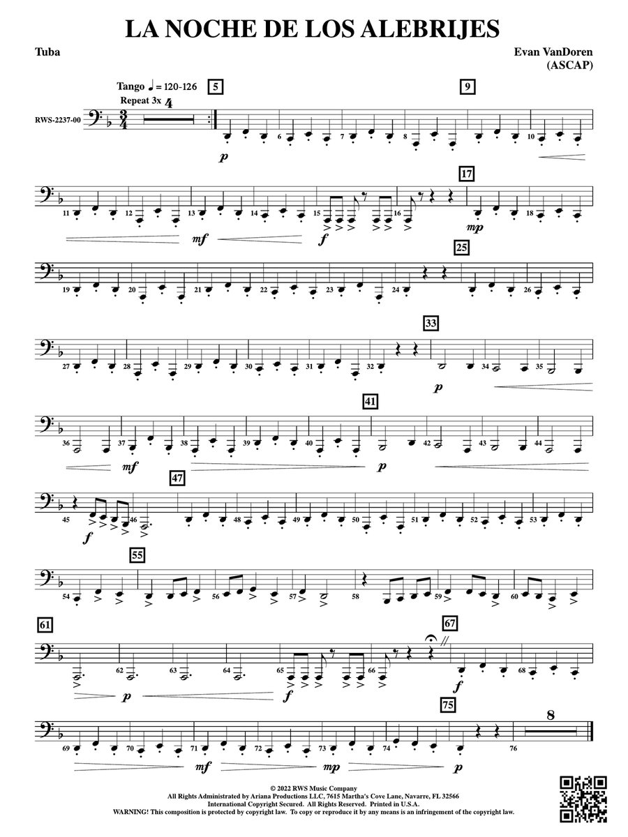 La Noche de los Alebrijes: Tuba Tuba scores gallery preview page 1