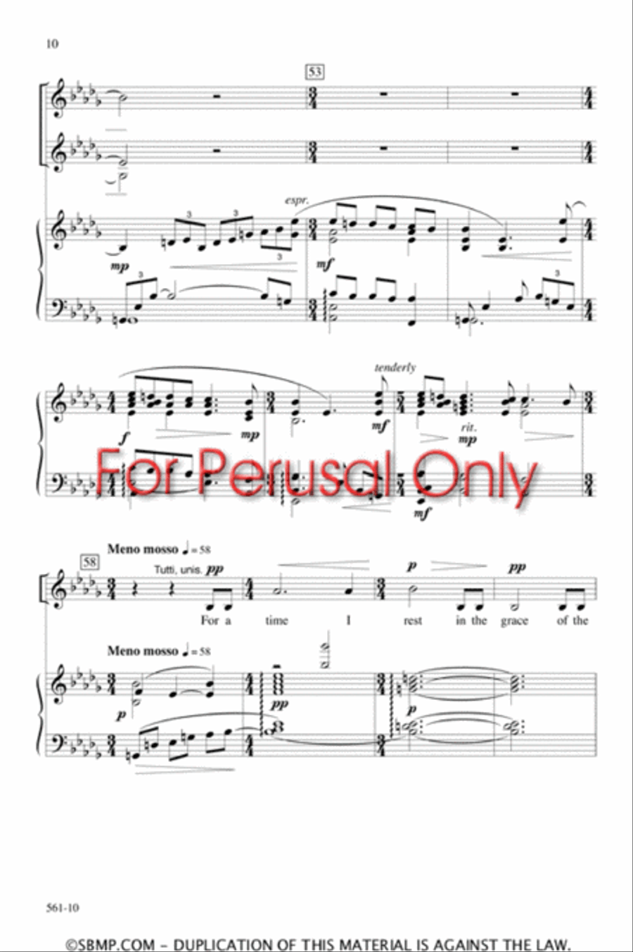 The Peace of Wild Things - SSAA Octavo SSAA scores gallery preview page 9