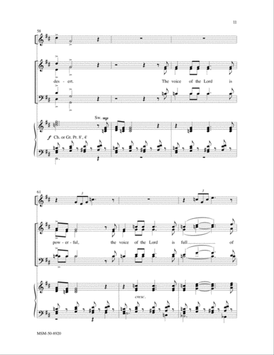 The Lord Will Reign For Ever 4-Part scores gallery preview page 7