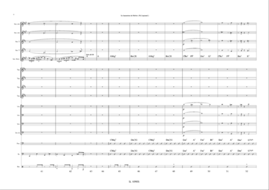 Le hanneton de solves pour saxophone baryton solo et big band Jazz Ensemble scores gallery preview page 7