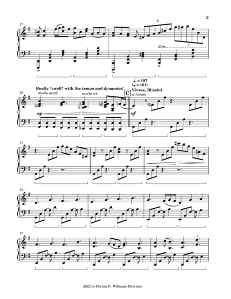 Waltz of the Skies Piano Solo scores gallery preview page 3