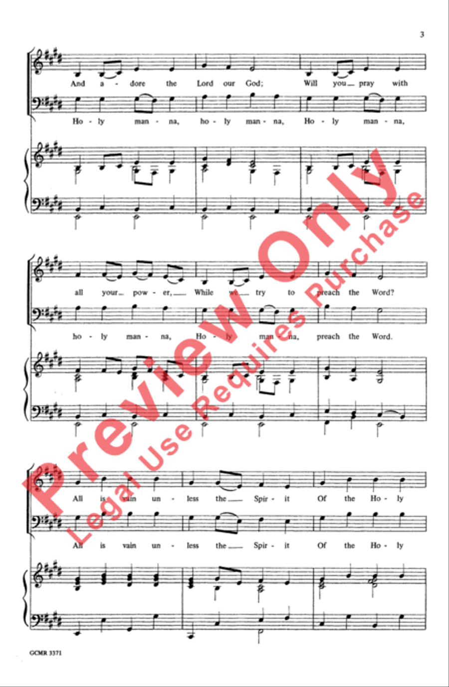 Holy Manna 2-Part scores gallery preview page 3