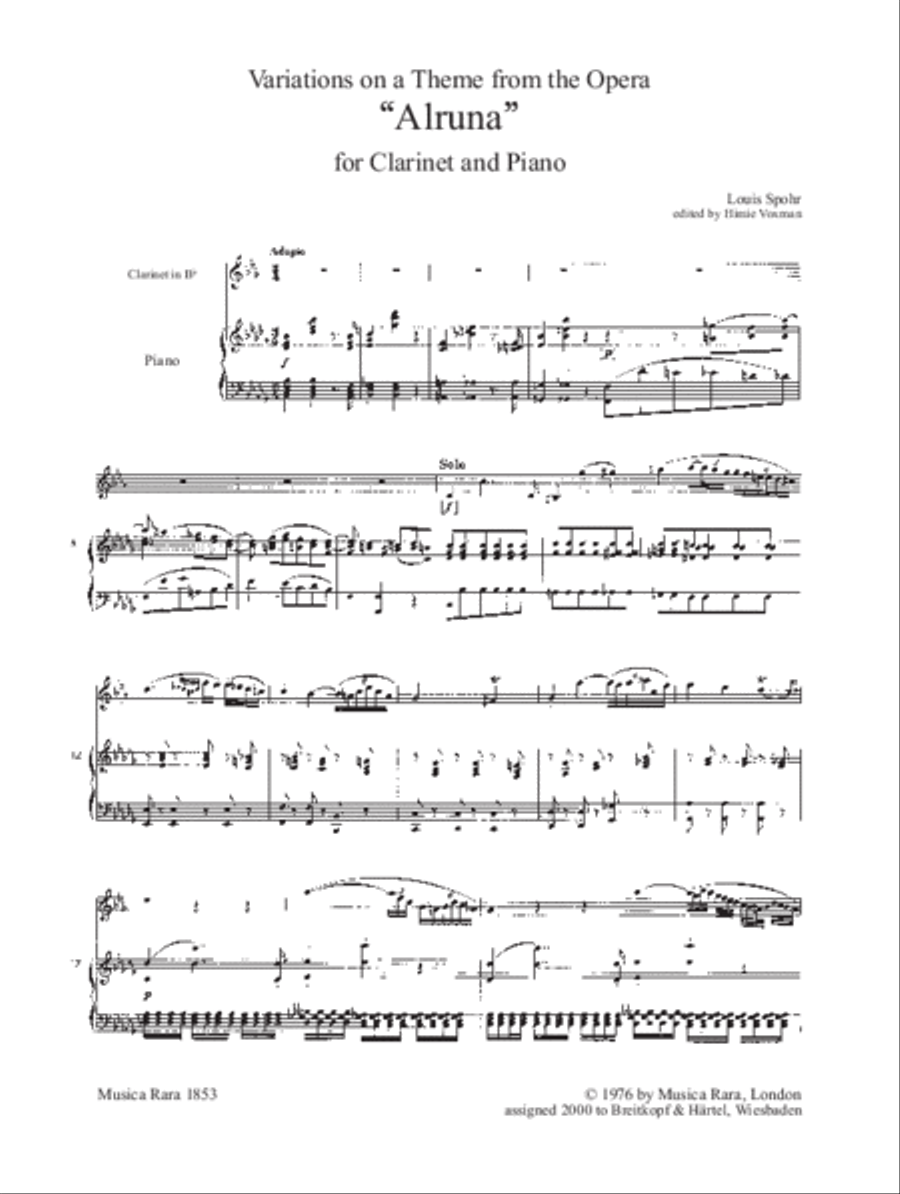 Variations Clarinet Solo scores gallery preview page 2