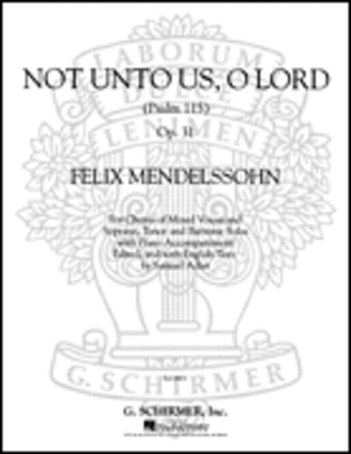 Book cover for Not Unto Us O Lord Psalm 115