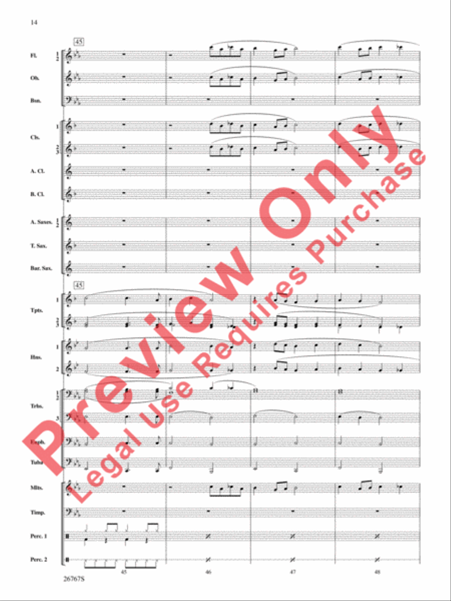 Variations on Ding Dong the Witch Is Dead (from The Wizard of Oz) Concert Band scores gallery preview page 15
