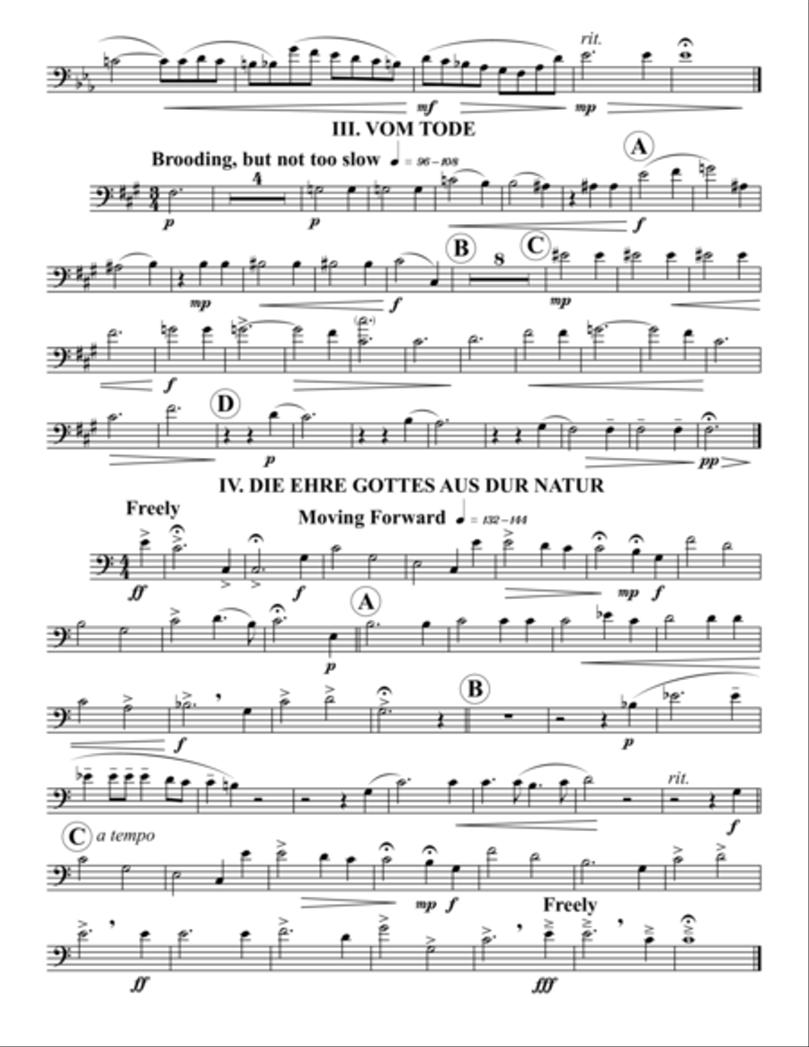 Four Beethoven Lieder Trombone Quartet scores gallery preview page 6