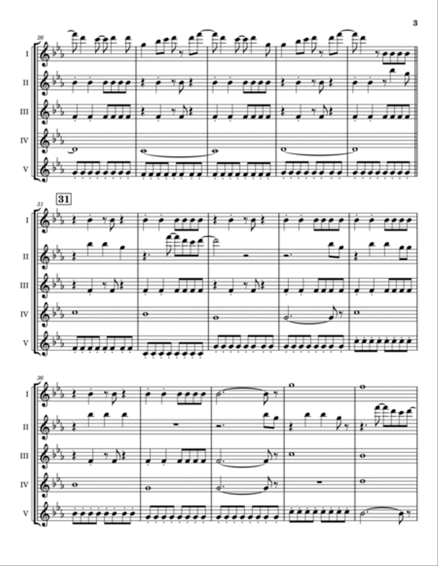 White Wedding Woodwind Quintet scores gallery preview page 4