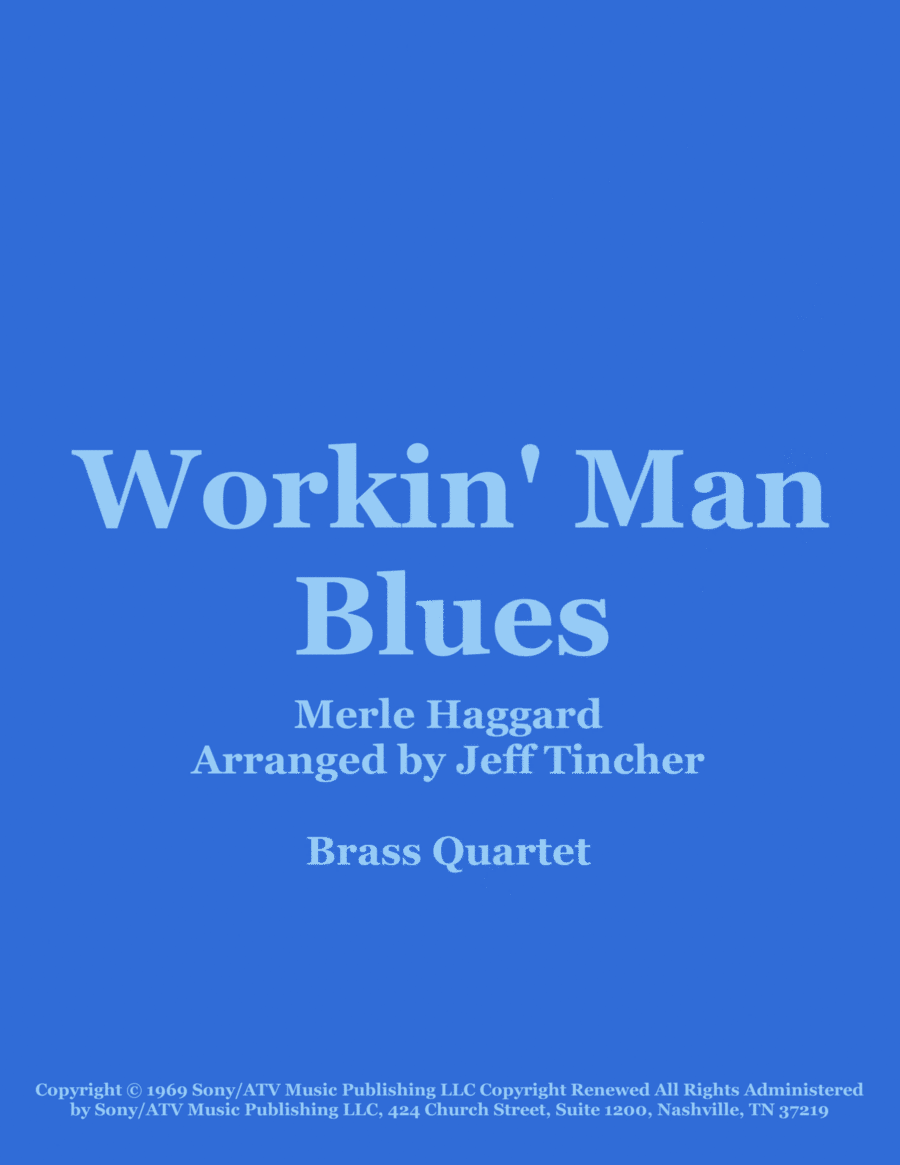 Workin' Man Blues Brass Quartet scores gallery preview page 1