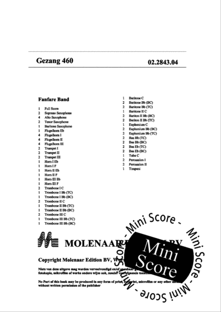 Gezang 460 Gezang 460 Fanfare Band scores gallery preview page 4