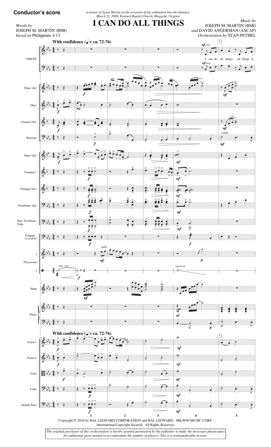 I Can Do All Things - Score Choir scores gallery preview page 1
