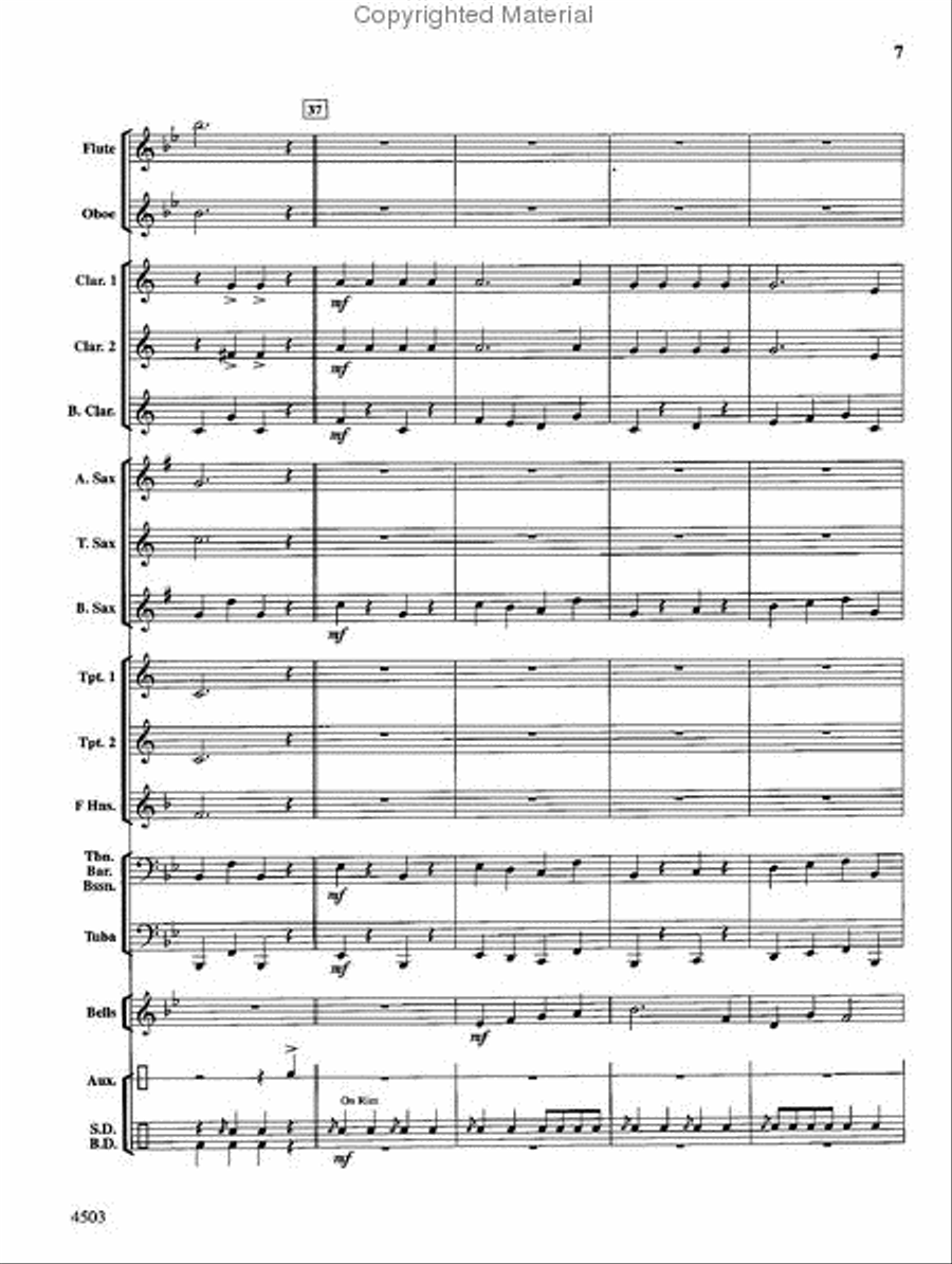 Antique Car Parade Concert Band scores gallery preview page 8
