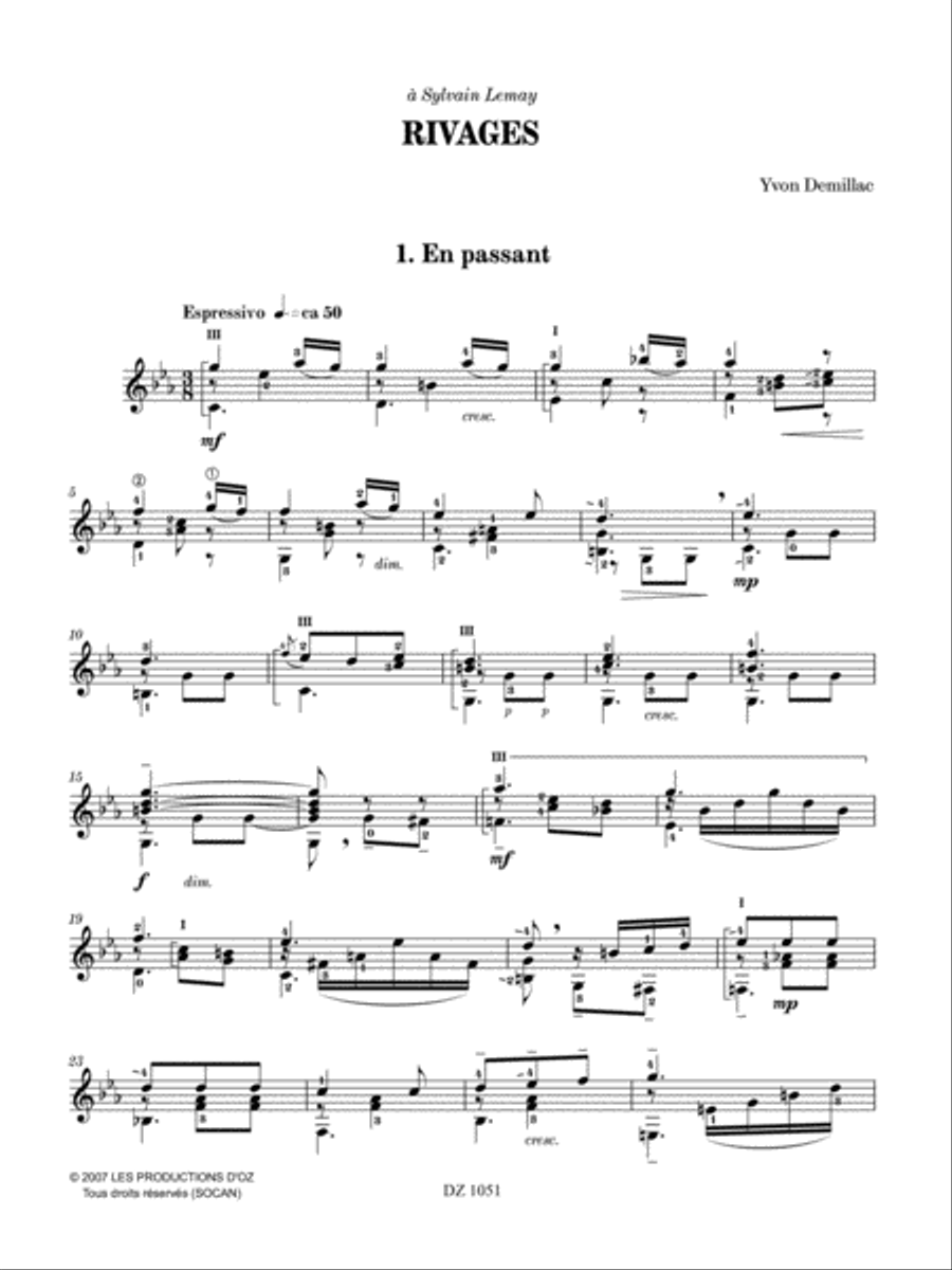 Rivages Classical Guitar scores gallery preview page 2
