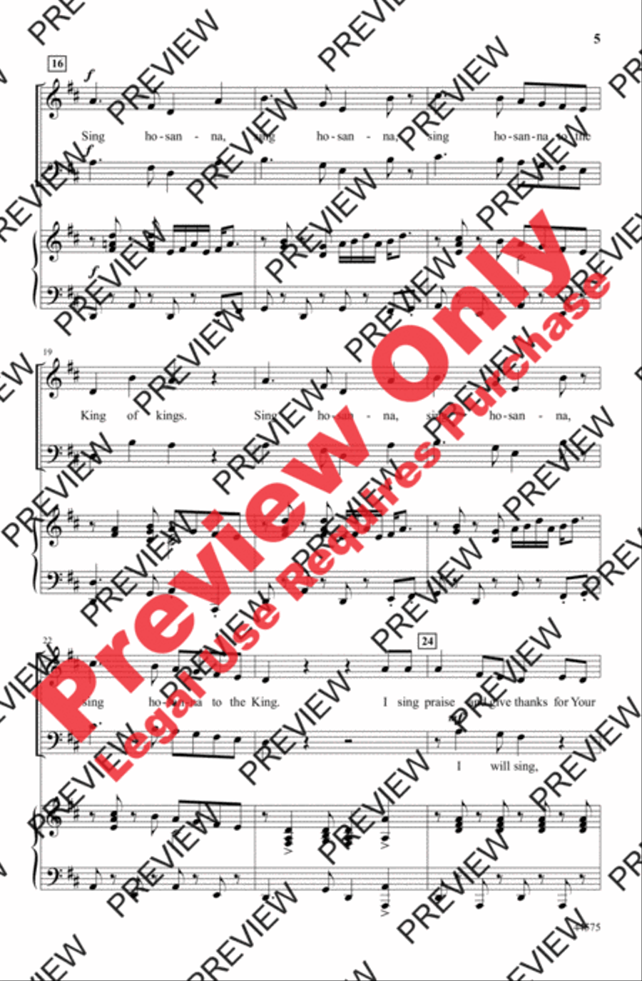 Give Me Oil in My Lamp 4-Part scores gallery preview page 5