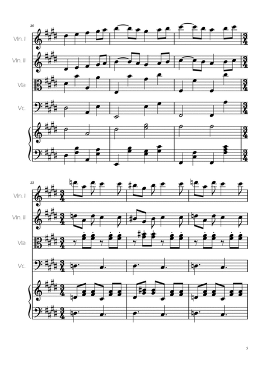 Swan Lake (theme) - Tchaikovsky - String Quartet w/ Piano Accompaniment image number null