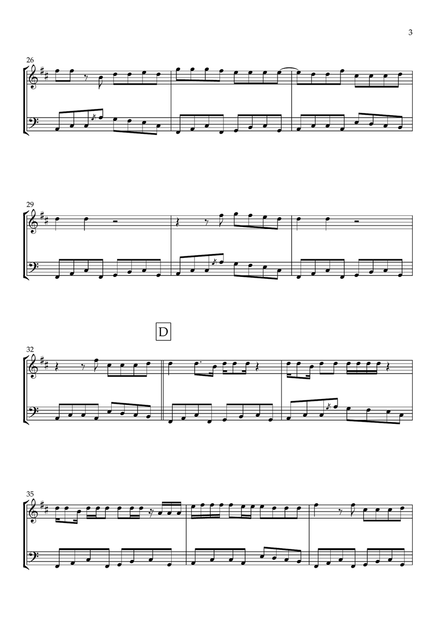 Last Night Last Night Woodwind Duet scores gallery preview page 3