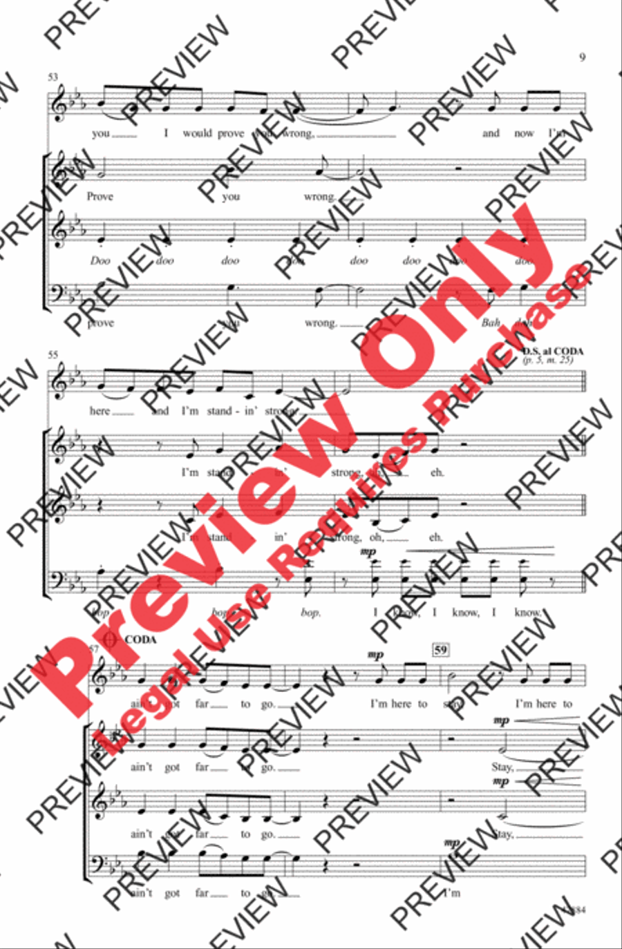 Ain't Got Far to Go 3-Part scores gallery preview page 9