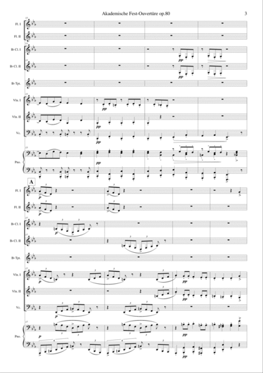 Academic Festival Overture Orchestra scores gallery preview page 3