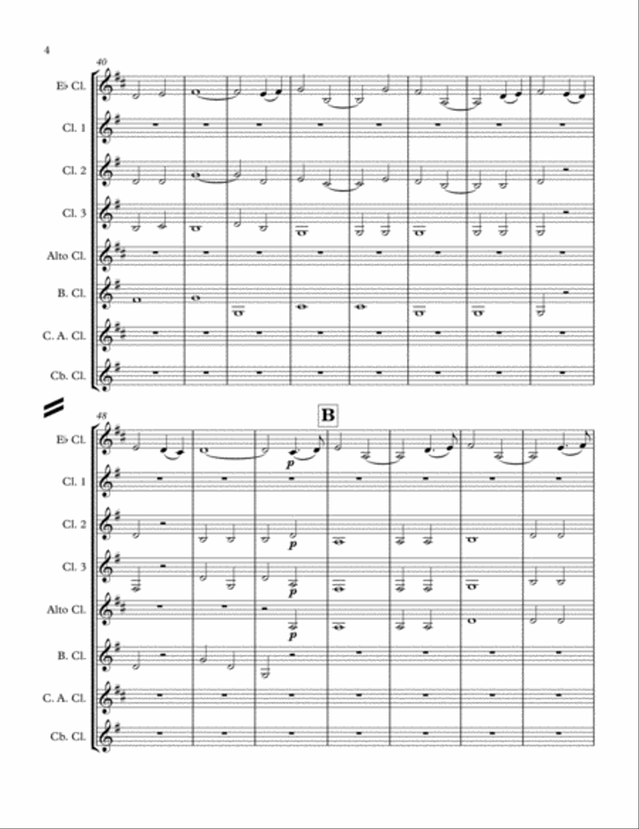 God Bless America Woodwind Ensemble scores gallery preview page 4