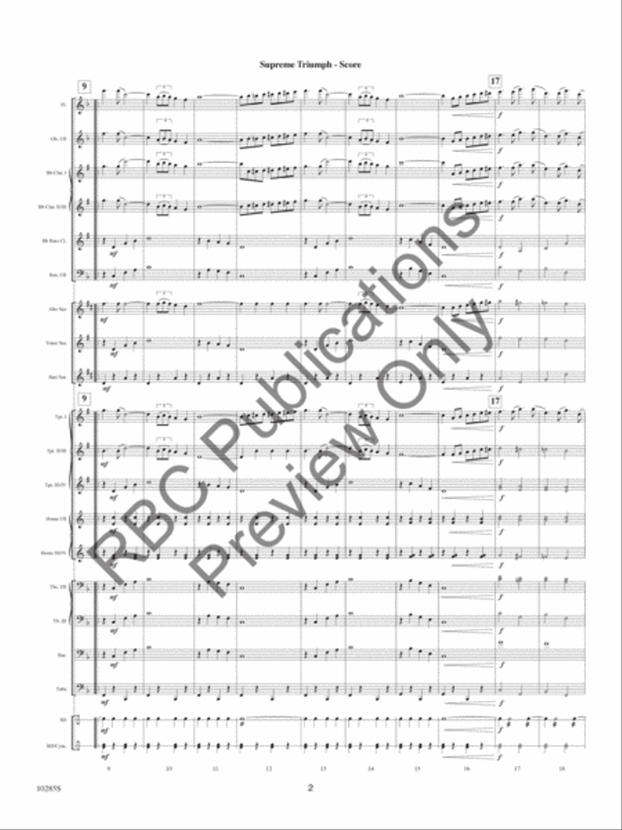 Supreme Triumph Supreme Triumph Concert Band scores gallery preview page 5