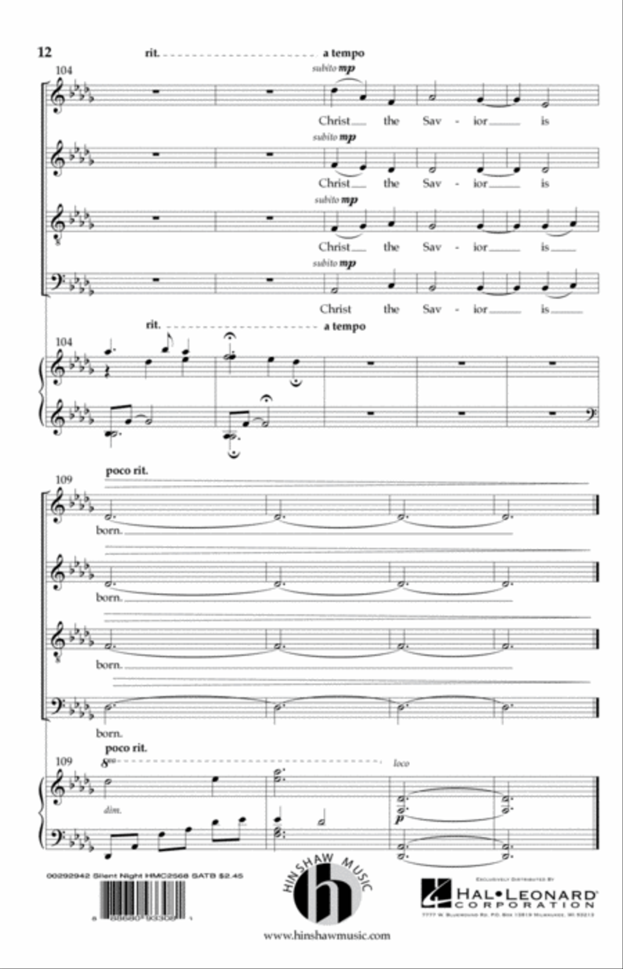 Silent Night Silent Night 4-Part scores gallery preview page 11