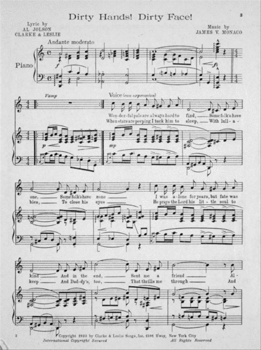 Dirty Hands, Dirty Face Voice scores gallery preview page 2