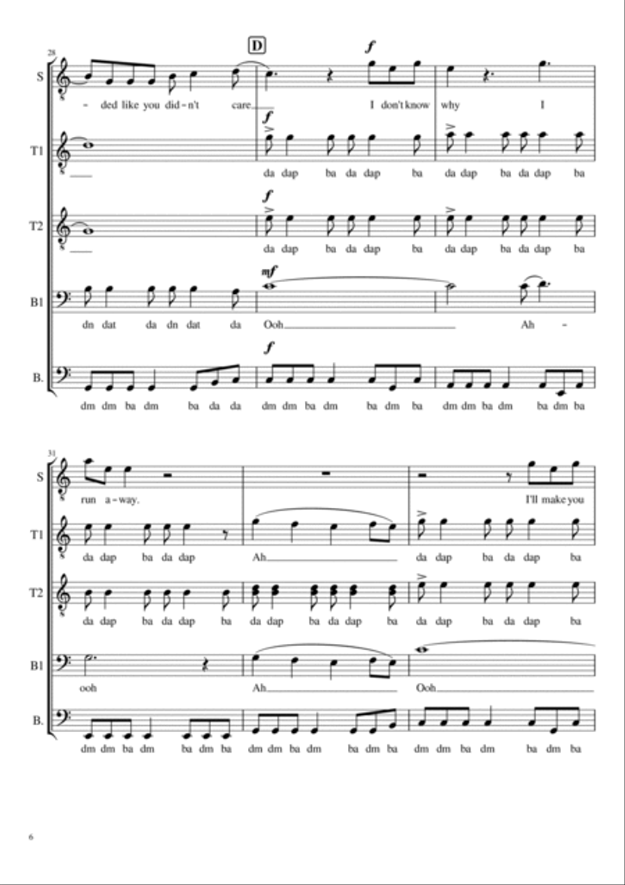 Save Your Tears Small Ensemble scores gallery preview page 6
