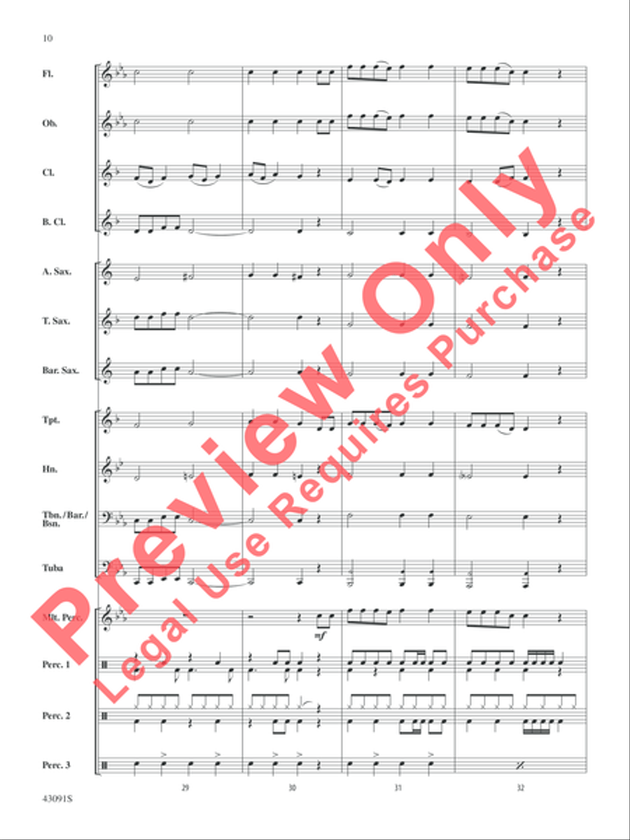 Riders on the Storm Concert Band scores gallery preview page 10