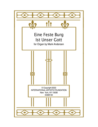 Book cover for Eine Feste Burg Ist Unser Gott (A Mighty Fortress Is Our God) for organ by Mark Andersen