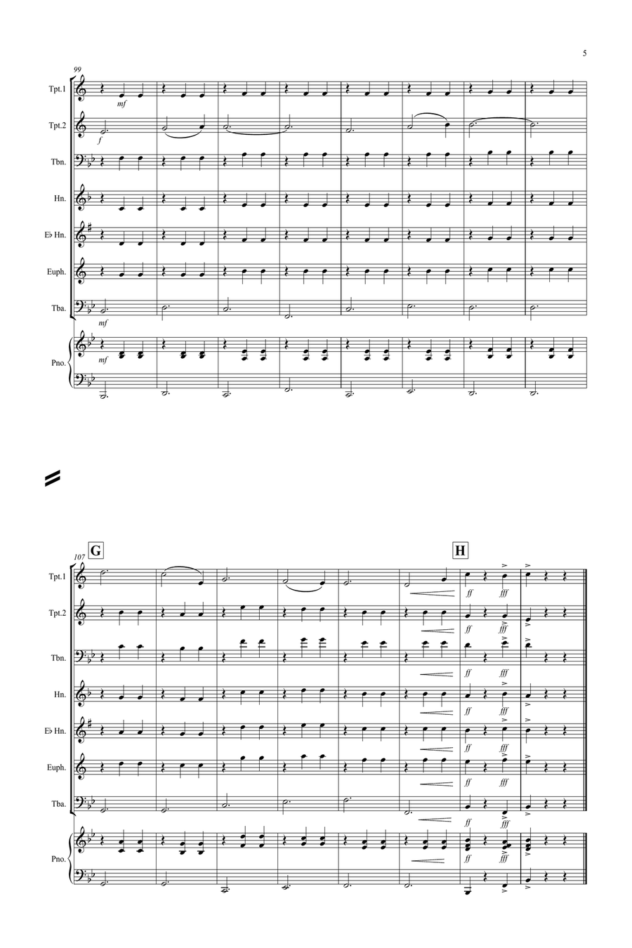 The Skater's Waltz (Fantasia) for Brass Quartet Brass Quartet scores gallery preview page 5