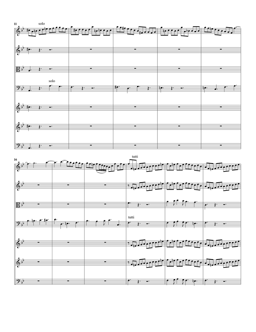 Concerto grosso Op.3, no.5 in B flat major String Orchestra scores gallery preview page 5