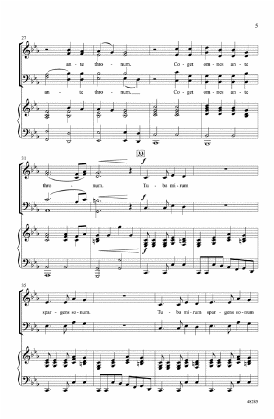 Tuba Mirum Choir scores gallery preview page 4