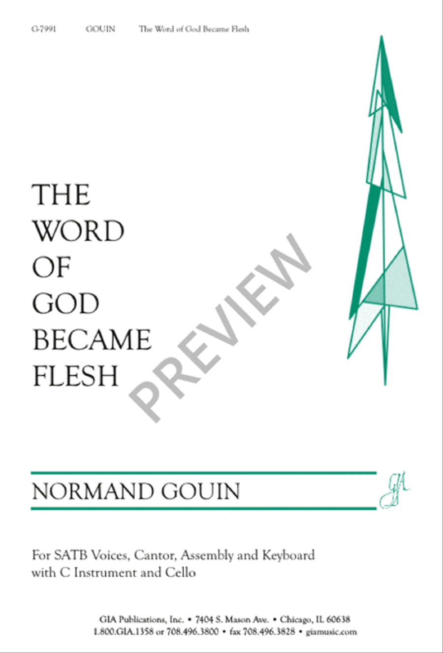 The Word of God Became Flesh 4-Part scores gallery preview page 1
