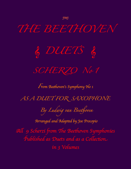 The Beethoven Duets For Saxophone Complete Collection (All 9 Scherzi) image number null