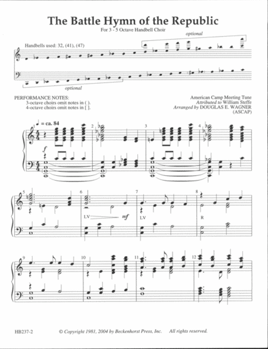The Battle Hymn of the Republic 5-Octaves scores gallery preview page 2