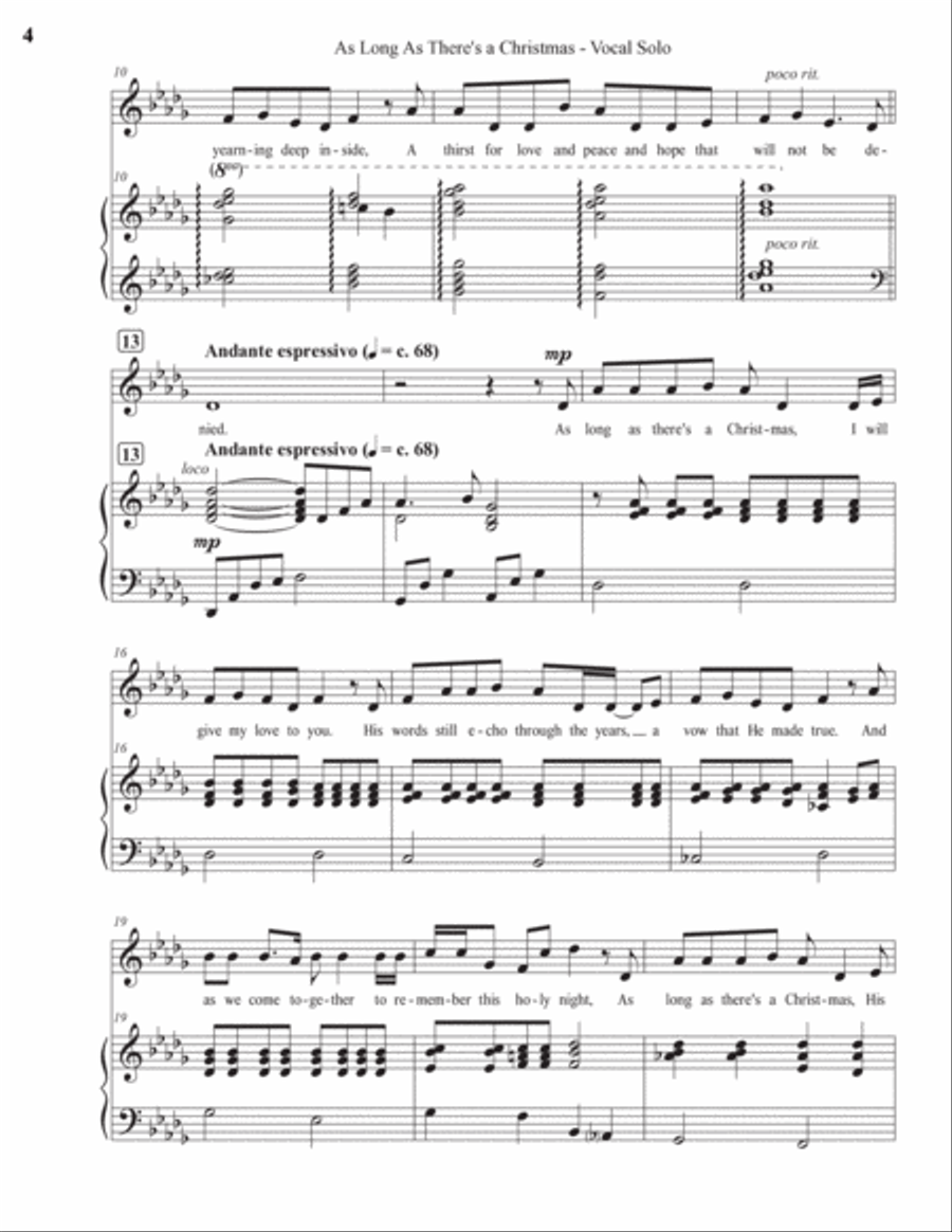 As Long As There's a Christmas (Vocal Solo) Voice Solo scores gallery preview page 4